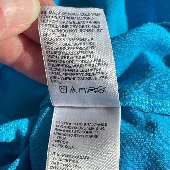 The North Face Women’s Vapor Wick Short Sleeve Tee Shirt Top Blue Size Large - Picture 10 of 11